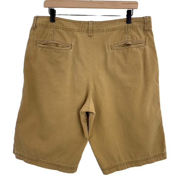 OP Ocean Pacific Chino Shorts Flat Front Relaxed Fit Distressed 100% Cotton | 35 - Picture 2 of 7